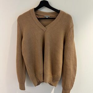 COS Tan V-Neck Sweater